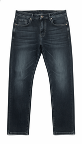 Louis Vuitton Men's Embossed Logo Denim Jeans | Slim-Fit Vintage Wash